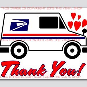 Post Office Mail Box Thank You Mailbox Decal